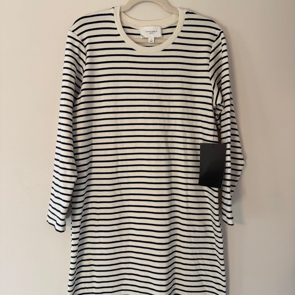 Pomander Place Tuckernuck NWT Striped Gio Maxi Dress Long Sleeve Cotton Size Lg - Picture 3 of 16